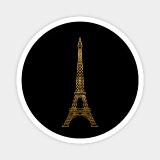 Eiffel Tower Paris Gold Magnet